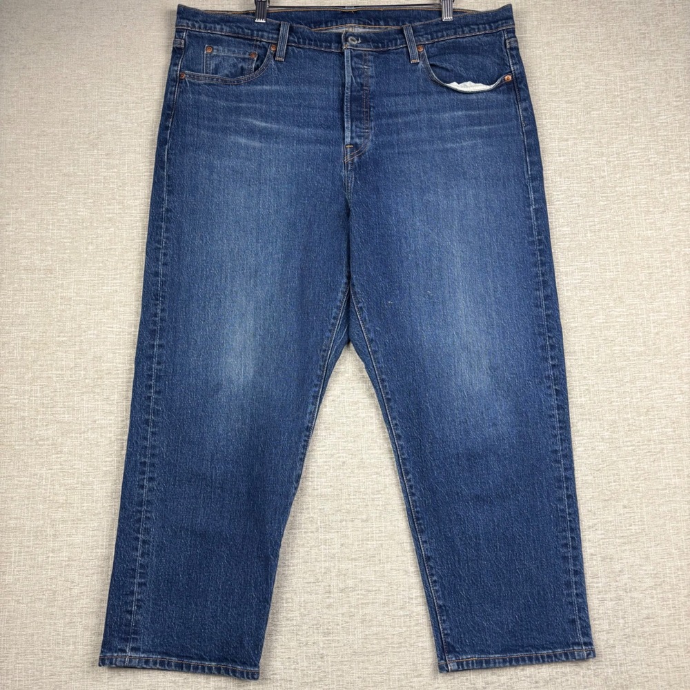 Levis Premium 501 Original Fit Jeans Medium Wash Straight Leg Denim Womens 18